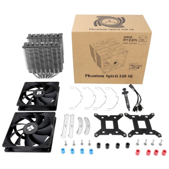 Устройство охлаждения(кулер) Thermalright Phantom Spirit 120 SE Soc-AM5/AM4/1151/1200/1700 4-pin 25.6dB Al+Cu 765gr Ret (PS120-SE) от магазина РЭССИ
