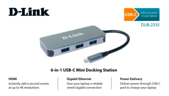 Разветвитель USB 3.0 D-Link DUB-2335 4порт. черный (DUB-2335/A1A) от магазина РЭССИ