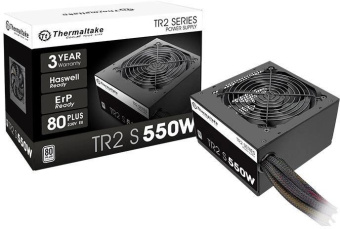 Блок питания Thermaltake ATX 550W TR2 S V2 80 PLUS WHITE (20+4pin) APFC 120mm fan 5xSATA RTL от магазина РЭССИ