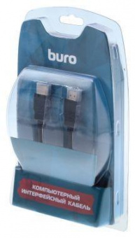 Кабель аудио-видео Buro HDMI 1.4 HDMI (m)/HDMI (m) 5м. Позолоченные контакты черный (BHP RET HDMI50) от магазина РЭССИ
