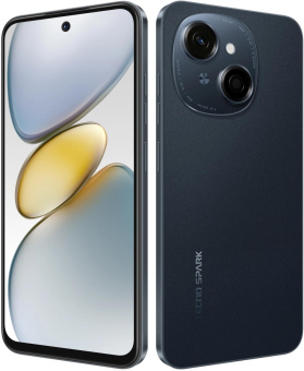 Смартфон Tecno Spark Go 1 64Gb 3Gb черный моноблок 3G 4G 2Sim 6.67" 720x1600 Android 14 13Mpix 802.11 a/b/g/n/ac GPS TouchSc Protect A-GPS microSD max1024Gb от магазина РЭССИ