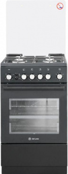 Плита Газовая De Luxe 5040.40г (кр) ЧР-015 черный (стеклянная крышка) реш.чугун от магазина РЭССИ