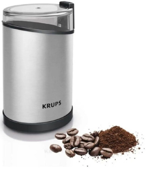Кофемолка Krups GX204D10 200Вт сист.помол.:ротац.нож вместим.:85гр серебристый/черный от магазина РЭССИ