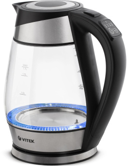 Чайник электрический Vitek VT-1177 1.7л. 2200Вт серебристый корпус: стекло/металл/пластик от магазина РЭССИ