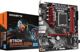 Материнская плата Gigabyte B760M GAMING DDR4 Soc-1700 Intel B760 2xDDR4 mATX AC`97 8ch(7.1) 2.5Gg RAID+VGA+HDMI+DP от магазина РЭССИ