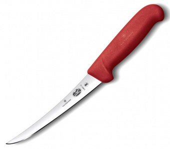 Нож кухонный Victorinox Fibrox (5.6601.15) стальной обвалочный лезв.150мм прямая заточка красный от магазина РЭССИ