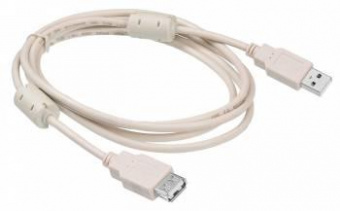 Кабель Buro USB2.0-AM-AF-1.8M-MG USB A(m) USB A(f) 1.8м феррит.кольца серый от магазина РЭССИ