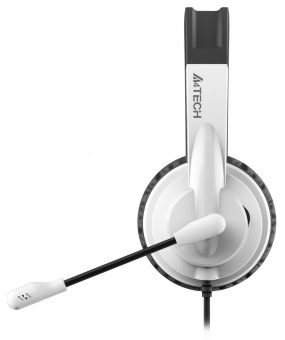 Наушники с микрофоном A4Tech HS-11 черный/белый 2м накладные оголовье (HS-11/3.5MM PLUG/BLACK+WHITE) от магазина РЭССИ
