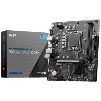 Материнская плата MSI PRO H610M-E Soc-1700 Intel H610 2xDDR5 mATX AC`97 8ch(7.1) GbLAN+VGA+HDMI от магазина РЭССИ