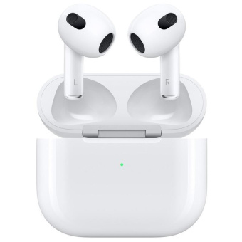 Гарнитура вкладыши Apple AirPods 3 A2565,A2564,A2566 белый беспроводные bluetooth в ушной раковине (MME73AM/A) от магазина РЭССИ