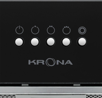 Вытяжка встраиваемая Krona Luisa 600 Glass Black PB черный управление: кнопочное (1 мотор) от магазина РЭССИ
