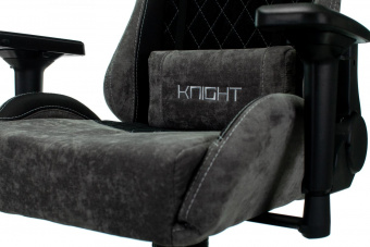 Кресло игровое Zombie VIKING 7 KNIGHT Fabric черный текстиль/эко.кожа с подголов. крестов. металл от магазина РЭССИ