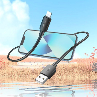 Кабель Hoco X96 Hyper iP USB (m)-Lightning (m) 1м черный коробка от магазина РЭССИ