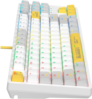 Клавиатура A4Tech Bloody S87 Energy механическая белый/желтый USB for gamer LED (S87 USB ENERGY WHITE) от магазина РЭССИ