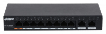 Коммутатор Dahua DH-PFS3010-8GT-96 10G 7PoE+ 96W неуправляемый от магазина РЭССИ