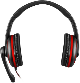 Наушники с микрофоном Sven AP-G007MV черный/красный 1.8м накладные оголовье от магазина РЭССИ