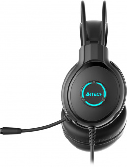 Наушники с микрофоном A4Tech Fstyler FH300U черный 2м мониторные USB оголовье (FH300U BLACK) от магазина РЭССИ