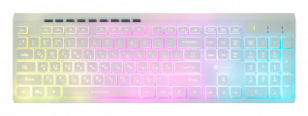 Клавиатура Оклик 490ML белый USB slim Multimedia LED от магазина РЭССИ