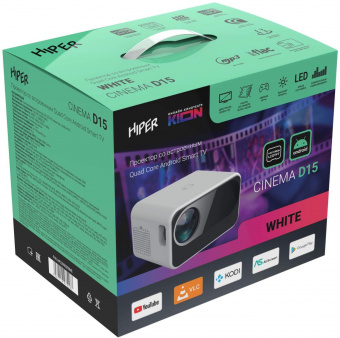 Проектор Hiper Cinema D15 WHITE LCD 10000Lm 3000:1 ресурс лампы:50000часов 2xUSB typeA 1xHDMI 1.67кг от магазина РЭССИ