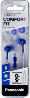 Гарнитура вкладыши Panasonic RP-TCM115GC 1.2м синий проводные в ушной раковине (RP-TCM115GCA) от магазина РЭССИ