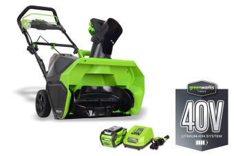 Снегоуборщик электр. Greenworks GD40SB от магазина РЭССИ