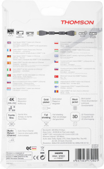 Кабель аудио-видео Thomson High Speed HDMI (m)/HDMI (m) 3м. феррит.кольца позолоч.конт. черный (00132107) от магазина РЭССИ