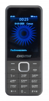 Мобильный телефон Digma A241 Linx 32Mb серый моноблок 2Sim 2.44" 240x320 GSM900/1800 MP3 FM от магазина РЭССИ