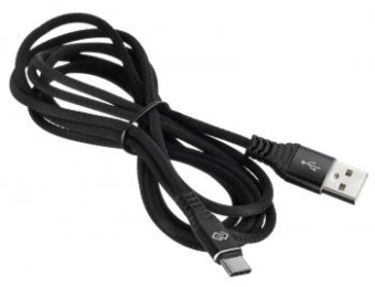 Кабель Digma TYPE-C-2M-BRAIDED-BLK USB (m)-USB Type-C (m) 2м черный от магазина РЭССИ