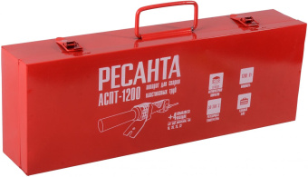 Сварочный аппарат для пластиковых труб Ресанта АСПТ-1200 раструбная 1.2кВт (кейс в комплекте) от магазина РЭССИ