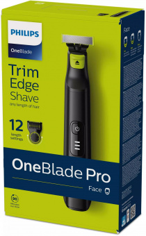 Триммер Philips OneBlade Pro QP6530/15 черный/зеленый 5.4Вт от магазина РЭССИ