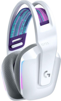 Наушники с микрофоном Logitech G733 белый мониторные Radio оголовье (981-000883) от магазина РЭССИ