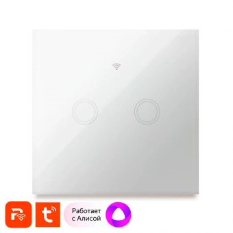 Умный сенсорный беспроводной WIFI выключатель света PS WF-E2 Белый от магазина РЭССИ