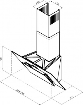 Вытяжка каминная Lex MIRA G 500 WHITE белый управление: кнопочное (1 мотор) от магазина РЭССИ