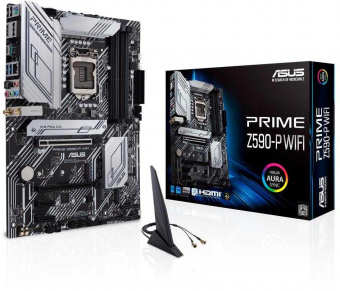 Материнская плата Asus PRIME Z590-P WIFI Soc-1200 Intel Z590 4xDDR4 ATX AC`97 8ch(7.1) 2.5Gg RAID+HDMI+DP от магазина РЭССИ