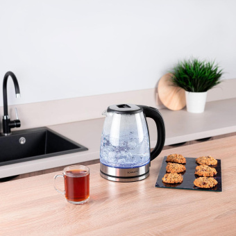 Чайник электрический Scarlett SC-EK27G30 1.8л. 1800Вт сталь/черный корпус: стекло/пластик от магазина РЭССИ