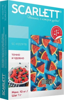 Весы кухонные электронные Scarlett SC-KS57P78 макс.вес:10кг красный/арбуз от магазина РЭССИ