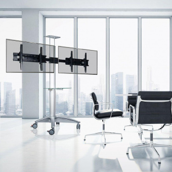 Подставка для телевизора Arm Media PT-STAND-15 серебристый 26"-55" макс.120кг напольный наклон от магазина РЭССИ