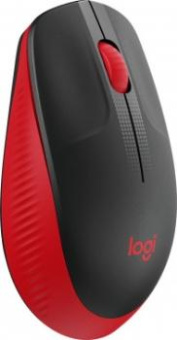 Мышь Logitech M190 черный/красный оптическая (1000dpi) беспроводная USB (2but) от магазина РЭССИ