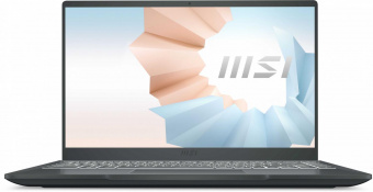 Ноутбук MSI Modern 14 B11MOU-1239RU Core i5 1155G7 8Gb SSD256Gb Intel Iris Xe graphics 14" IPS FHD (1920x1080) Windows 11 Professional dk.grey WiFi BT Cam (9S7-14D334-1239) от магазина РЭССИ