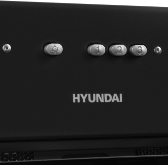 Вытяжка встраиваемая Hyundai HBB 6036 BG черный управление: кнопочное (1 мотор) от магазина РЭССИ