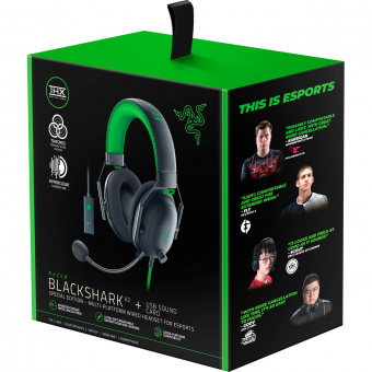 Наушники с микрофоном Razer BlackShark V2 Special Edition черный/зеленый 1.8м мониторные USB оголовье (RZ04-03230200-R3M1) от магазина РЭССИ