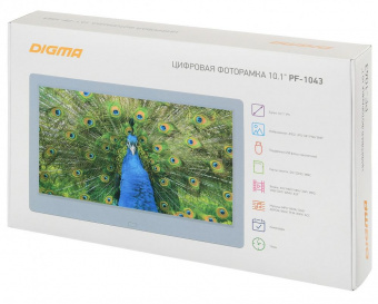 Фоторамка Digma 10.1" PF-1043 IPS 1280x800 белый пластик ПДУ Видео от магазина РЭССИ