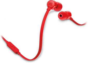 Гарнитура внутриканальные JBL Tune 110 1.2м красный проводные в ушной раковине (JBLT110RED) от магазина РЭССИ