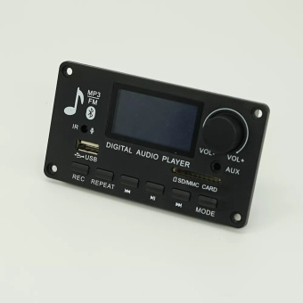 JQ-D006BT Модуль МП3, FLAC декодер с LCD дисплеем и FM Radio, Bluetooth, (пульт) 12в. FUT Arduino совместимый от магазина РЭССИ