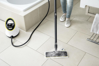 Пароочиститель напольный Karcher EasyFix SC 2 Deluxe 1500Вт белый/желтый от магазина РЭССИ