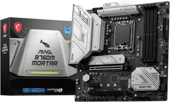 Материнская плата MSI MAG B760M MORTAR Soc-1700 Intel B760 4xDDR5 mATX AC`97 8ch(7.1) 2.5Gg+HDMI+DP от магазина РЭССИ