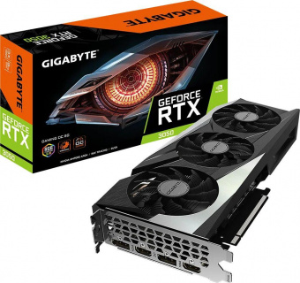 Видеокарта Gigabyte PCI-E 4.0 GV-N3050GAMING OC-8GD NVIDIA GeForce RTX 3050 8192Mb 128 GDDR6 1822/14000 HDMIx2 DPx2 HDCP Ret от магазина РЭССИ