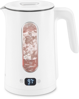Чайник электрический Hyundai HYK-G5510 1.5л. 2200Вт белый/прозрачный корпус: стекло от магазина РЭССИ