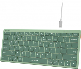 Клавиатура A4Tech Fstyler FBX51C зеленый USB беспроводная BT/Radio slim Multimedia (FBX51C MATCHA GREEN) от магазина РЭССИ