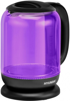 Чайник электрический Hyundai HYK-G5809 1.7л. 2200Вт фиолетовый/черный (корпус: стекло) от магазина РЭССИ